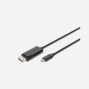 Digitus Câble Adaptateur Bidirectionnel USB-C vers DisplayPort 1.4 M/M 2m - 8K 30Hz / 4K 144Hz / 2K 165Hz - DP Alt Mode - Noir - AK-300334-020-S