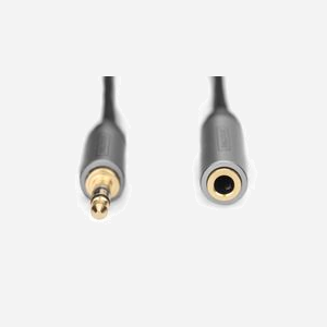 Digitus Câble Extension Audio 3.5mm Mâle vers Femelle 1m, Contacts Or, Tresse Nylon, AWG28, Blindé, Noir, DB-510210-010-S - Miniature 2