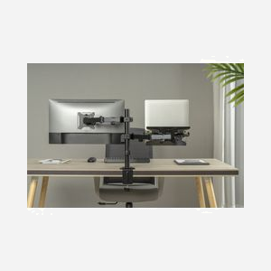 Digitus DA-90436 Support Bureau pour Écran 17-32" (Max 9kg) et Ordinateur Portable 15.6" (Max 4kg), VESA 75x75/100x100, Inclinaison, Pivot, Rotation - Miniature 2
