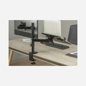 Digitus DA-90436 Support Bureau pour Écran 17-32" (Max 9kg) et Ordinateur Portable 15.6" (Max 4kg), VESA 75x75/100x100, Inclinaison, Pivot, Rotation - Miniature 3