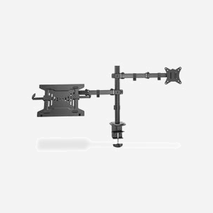 Digitus DA-90436 Support Bureau pour Écran 17-32" (Max 9kg) et Ordinateur Portable 15.6" (Max 4kg), VESA 75x75/100x100, Inclinaison, Pivot, Rotation - Miniature 5