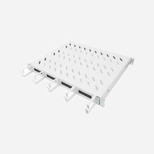 Digitus Étagère 1U 19" DN-97680 Acier Gris, Profondeur Montage Max 60cm, Charge Max 120kg, avec Guide-câbles et Passages de câbles Frontaux - Miniature 1