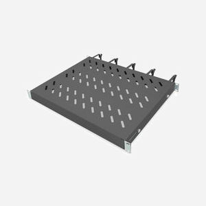 Digitus Étagère 1U 19" DN-97681 Acier Noir Charge Max. 120kg Profondeur 60cm avec Guide-Câbles et Passages de Câbles Frontaux - Miniature 2