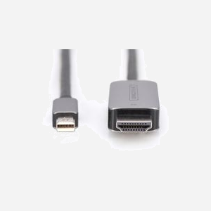 Digitus Câble Adaptateur Mini DisplayPort 1.4 vers HDMI 2.0 8K/60Hz, M/M, 1m, Contacts Or, Triple Blindage, AWG32, Boîtier Aluminium, HDCP & DPCP - Miniature 2