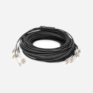Digitus Câble Breakout Fibre OM4 12 Fibres LC/UPC-LC/UPC 50m, U-DQ(ZN)BH, LSZH, Diamètre cœur 50µm/revêtement 125µm, Perte Insertion 0.3dB