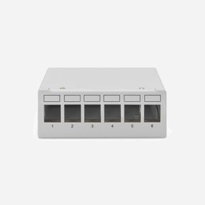 Digitus DN-93716 Panneau de Brassage Bureau Blindé 6 Ports Acier Gris 112x44x86mm Montage Mural, Conforme ROHS/REACH, pour Applications SOHO - Miniature 3