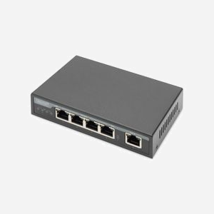 Digitus Extender Gigabit 4PPoE 4 Ports - DN-95128-1 - Extension réseau PoE+ 802.3at 60W - Ports RJ45 (1 Entrée/4 Sorties) - Portée 100m