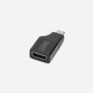 Digitus AK-300450-000-S Adaptateur USB-C vers HDMI 4K (3840x2160) 30Hz, Boîtier Aluminium, USB Type-C Mâle vers HDMI A Mâle, Plug & Play - Miniature 2
