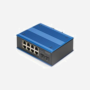 Digitus Commutateur Industriel DN-651150 : 8GE RJ45 + 2 SFP GE, IP40, Alimentation Redondante 12-48VDC, -40°C à 80°C, Montage Rail DIN