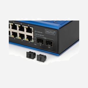 Digitus Commutateur Industriel DN-651150 : 8GE RJ45 + 2 SFP GE, IP40, Alimentation Redondante 12-48VDC, -40°C à 80°C, Montage Rail DIN - Miniature 5