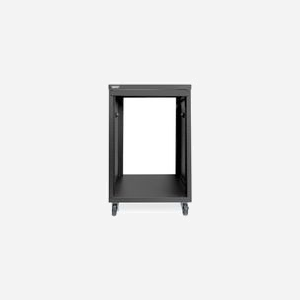 Digitus DN-48001 Rack 19" Universel 16U Acier Noir, Charge 136kg, Roulettes, Profondeur 460mm, Fentes d'aération, Livré démonté (Flatpack)