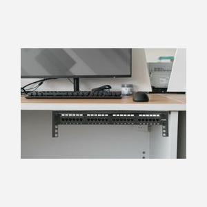 Digitus DN-48003 Support Mural 19" 2U Acier Noir 504x151x105mm Charge 20kg pour Montage Équipement Réseau et AV Vertical/Horizontal - Miniature 2