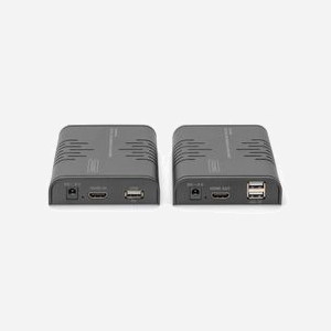 Digitus Kit Extension KVM HDMI IP Full HD (DS-55529) : Extender via Cat5e jusqu'à 120m (Point à Point) ou réseau IP (253 écrans max), KVM, HDMI 1.3, HDCP 1.4 - Miniature 2