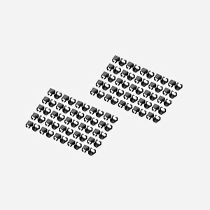 Digitus Clips d'identification couleur pour câbles Cat5e/6, PVC noir, 100 pièces, ref: A-CC-BL, dimensions emballage 100x120x20mm, origine Chine - Miniature 1
