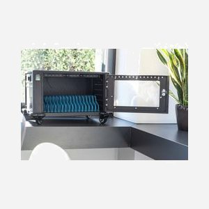 Digitus DN-45007 Armoire Mobile 16 Tablettes/Portables jusqu'à 14" avec 16 Ports USB-C (5V/3A), Ventilation, Désinfection UV-C, Roulettes - Miniature 4