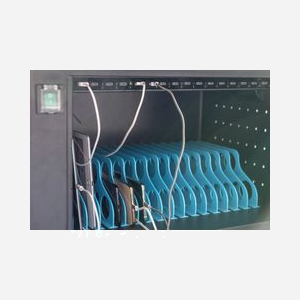 Digitus DN-45007 Armoire Mobile 16 Tablettes/Portables jusqu'à 14" avec 16 Ports USB-C (5V/3A), Ventilation, Désinfection UV-C, Roulettes - Miniature 5