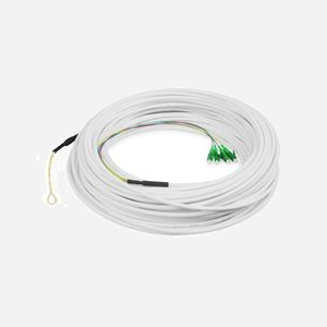Digitus DK-3904LCA-50 : Câble FTTH Drop Monomode 4 Fibres G.657.A2 50m, 4x LC/APC, LSZH, Diamètre 4mm, Perte Insertion 0.3dB, Retour 60dB