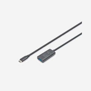 Digitus Extension Active USB 3.2 Gen1 - 5m, USB-C Mâle vers USB-A Femelle, 5 Gbit/s, AWG 28/28/24, Blindage, Plug & Play, Compatible Windows/macOS - Miniature 1