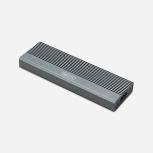 Digitus DA-71120-1 Boîtier Externe M.2 NVMe SSD USB 3.2 Gen 2 (10 Gbps) pour SSD 2230/42/60/80mm, Capacité 8 To, Chipset JMS583, Aluminium Noir, Compatible Windows/macOS/Linux/Android/iOS