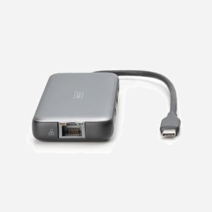 Digitus Station d'accueil USB-C 8 Ports DA-70915: 2x HDMI 4K/60Hz, 2x USB-A 3.2 Gen2, Gigabit Ethernet, Lecteurs SD/MicroSD, PD 3.0 100W, DP 1.4 Alt Mode - Miniature 2