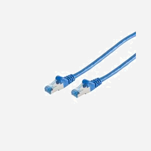 S/CONN Câble Réseau Cat6a S/FTP (S-STP) Bleu 0.25m RJ-45 Mâle/Mâle Contacts Or, 500MHz, AWG 26/7, PVC