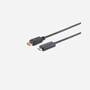 S/CONN 10-71075 Câble DisplayPort 1.4 vers HDMI Type A (Standard) 10m, 3840x2160 60Hz, HDCP 1.4/2.2, contacts or, triple blindage, AWG30
