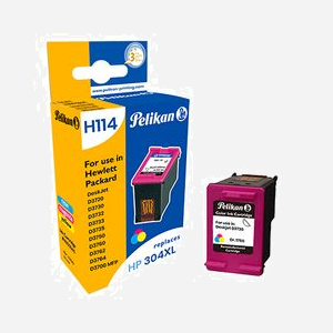 Cartouche d'encre Pelikan 4950940 Compatible CMY, Réf. N9K07AE/304XL, 300 pages, HP Deskjet 2600/3700, Envy 5000 Series, 1 pièce