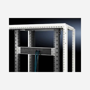 Rittal 5302.202 : Panneau de Gestion de Câbles Rack 1U, 19" (48.3cm), Acier Noir, Largeur 390mm, Hauteur 30mm, Poids 243g - Miniature 2