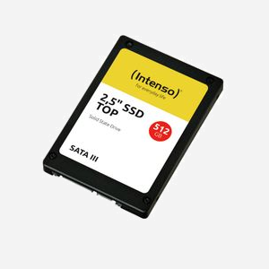 Intenso SSD 512Go 2.5" SATA III MLC - Lecture 550Mo/s, Écriture 500Mo/s, 133k/128k IOPS, Support S.M.A.R.T./TRIM, PC/Portable