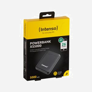Intenso 7313520 Power Bank 5000mAh LiPo Noir - 1x USB-A 2.1A, 1x USB-C 2.1A, écran LED, recharge via Micro-USB + USB Type-C - Miniature 2