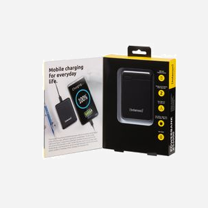 Intenso 7313520 Power Bank 5000mAh LiPo Noir - 1x USB-A 2.1A, 1x USB-C 2.1A, écran LED, recharge via Micro-USB + USB Type-C - Miniature 3