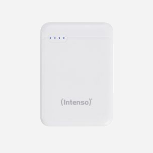 Intenso 7313522 Batterie Externe 5000mAh LiPo, 1x USB-A, 1x USB-C, 2.1A, Blanc, Chargement USB, Protection Surcharge/Court-circuit, Câble USB Type-A vers USB Type-C