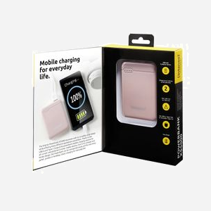 Intenso XS5000 Rose : Batterie Externe LiPo 5000mAh, USB-A/USB-C 2.1A, Recharge USB, 90x63x12.6mm, Protection Surtension/Surcharge - Miniature 3