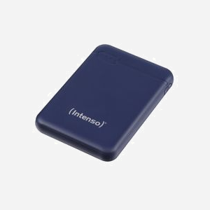 Intenso XS5000 Batterie Externe LiPo 5000mAh Bleu (7313525) : USB Type-A + USB Type-C, 5V/2.1A, Recharge via Micro-USB/USB-C, 90x63x12.6mm - Miniature 4