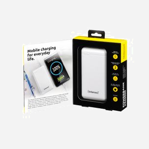 Intenso Powerbank XS20000 20000mAh LiPo, 2x USB (Type-A & Type-C), 5V/3.1A, Écran LED, Recharge via Micro-USB/USB-C, Blanc, Ref: 7313552 - Miniature 3