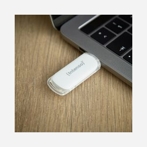 Intenso Flash Line 128Go USB Type-C 3.2 Gen 1 (3.1 Gen 1) 70 Mo/s, Compatible Windows/macOS, Boîtier Plastique Blanc, 61x22x8mm, 6g - Miniature 3