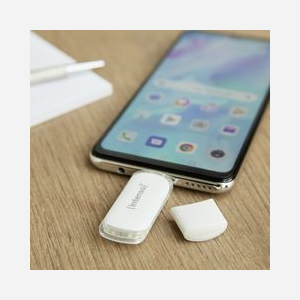 Intenso Flash Line 128Go USB Type-C 3.2 Gen 1 (3.1 Gen 1) 70 Mo/s, Compatible Windows/macOS, Boîtier Plastique Blanc, 61x22x8mm, 6g - Miniature 4
