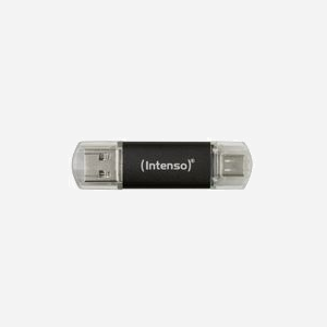 Intenso 3539491 Clé USB 128 Go USB Type-A/Type-C 3.2 Gen 1, 70Mo/s, Aluminium Anthracite, 65x18x8mm, 9g, Format Casquette - Miniature 1