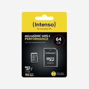 Intenso 3424490 MicroSD 64Go UHS-I Class 10 (U1) Noire - Résistante Température/Chocs/Eau/Rayons X avec adaptateur SD - Miniature 2