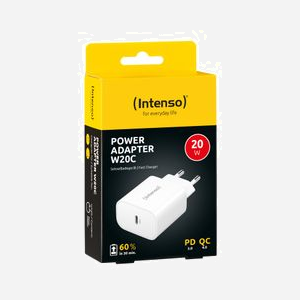 Intenso Adaptateur Secteur USB-C 20W (7802012) - Charge Rapide Universel, Type C, 1 Port USB-C, 100-240V, Blanc, Certifié CE/UKCA/Triman - Miniature 3