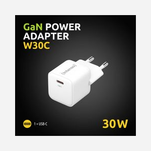 Intenso Adaptateur Secteur USB-C 30W GaN 7803022 Universel Blanc, Charge Rapide, 1 Port Type C, 5V/3A, 9V/3A, 12V/2.5A, 15V/2A, 20V/1.5A - Miniature 5
