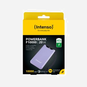 Intenso 7332033 Power Bank 10000 mAh LiPo Violet, 20W Power Delivery & Quick Charge 3.0, USB-A/USB-C, écran LCD, 131x67x15mm, 222g - Miniature 2