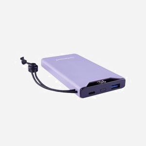 Intenso 7332033 Power Bank 10000 mAh LiPo Violet, 20W Power Delivery & Quick Charge 3.0, USB-A/USB-C, écran LCD, 131x67x15mm, 222g - Miniature 3