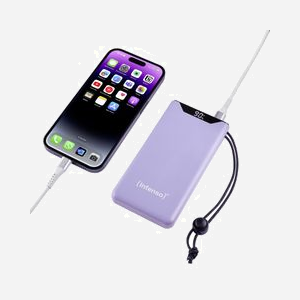 Intenso 7332033 Power Bank 10000 mAh LiPo Violet, 20W Power Delivery & Quick Charge 3.0, USB-A/USB-C, écran LCD, 131x67x15mm, 222g - Miniature 5