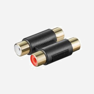 Goobay A 181 G Adaptateur audio 2xRCA Femelle vers 2xRCA Femelle Noir - Référence 12419
