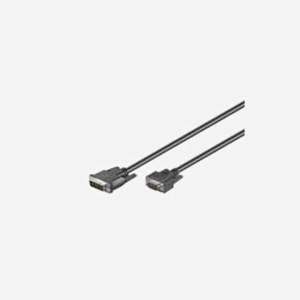 Microconnect 50990 Câble Adaptateur Vidéo 2m DVI-I Mâle vers VGA (D-Sub) Mâle, Contacts Nickel, RoHS, Noir