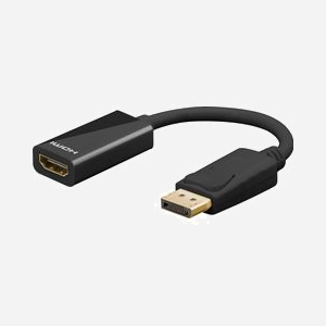 Goobay Adaptateur HDMI Type A (Standard) Mâle vers DisplayPort Femelle, 0.1m, Noir - Réf. 67881, Câble 0.1 mètre, Connecteurs HDMI/DisplayPort.
