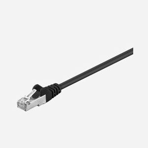 Câble Réseau Goobay 68660 Noir 3m Cat5e F/UTP (FTP) RJ-45 Mâle/Mâle CCA 26/7 1000 Mbit/s 100 MHz PVC