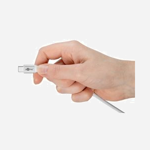 Câble Goobay 70192 USB 2.0 USB-C vers USB-C 0.5m, 480 Mbit/s, Tressé Textile, Diamètre 3.3mm, Certification CE/WEEE - Miniature 4