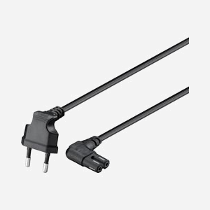 Goobay 73021 : Câble d'alimentation Noir 5m, Prise Type C - CEE7/16, H03VVH2-F 0.75mm², 250V 2.5A, Compatible Playstation/Xbox, Certifié CE/RoHS/WEEE - Miniature 2